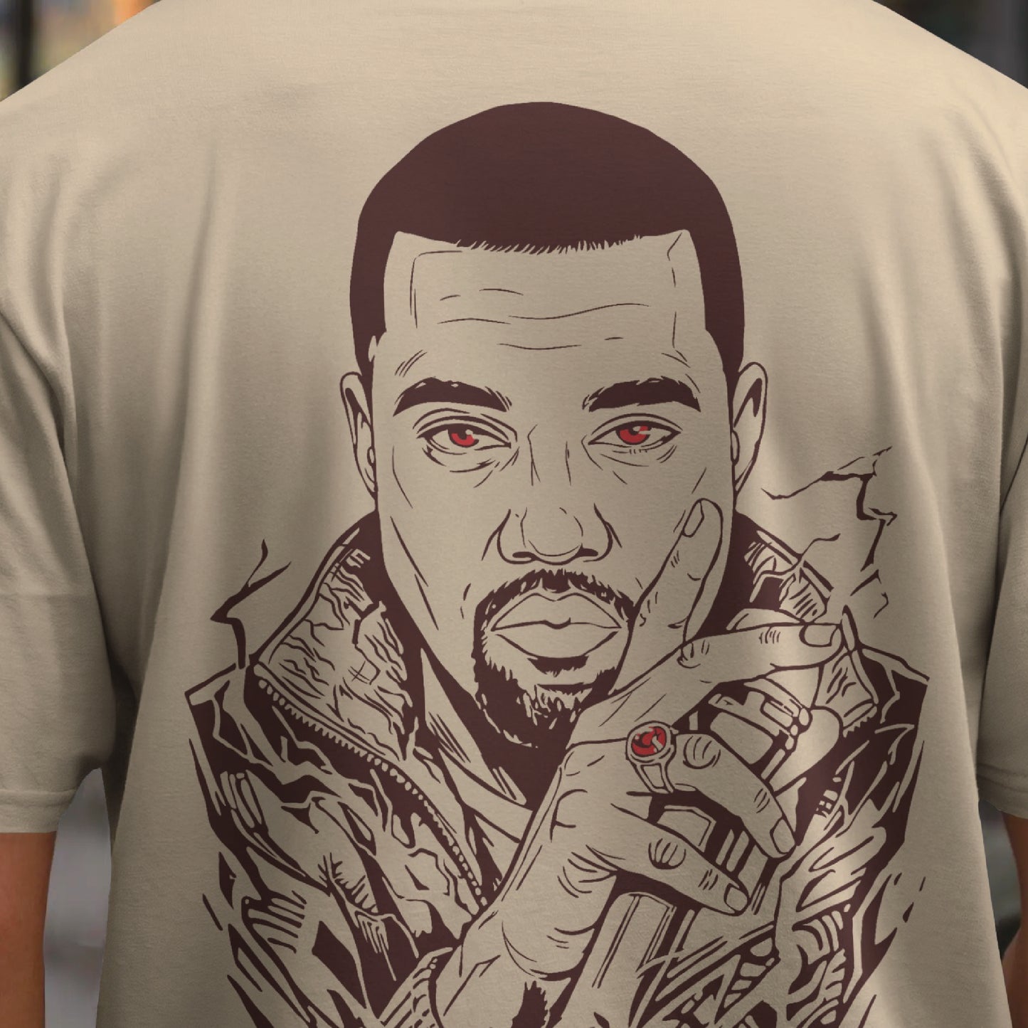kanye west oversized t shirt