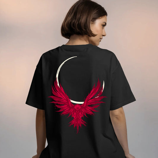 Crimson Wing Oversized Tee