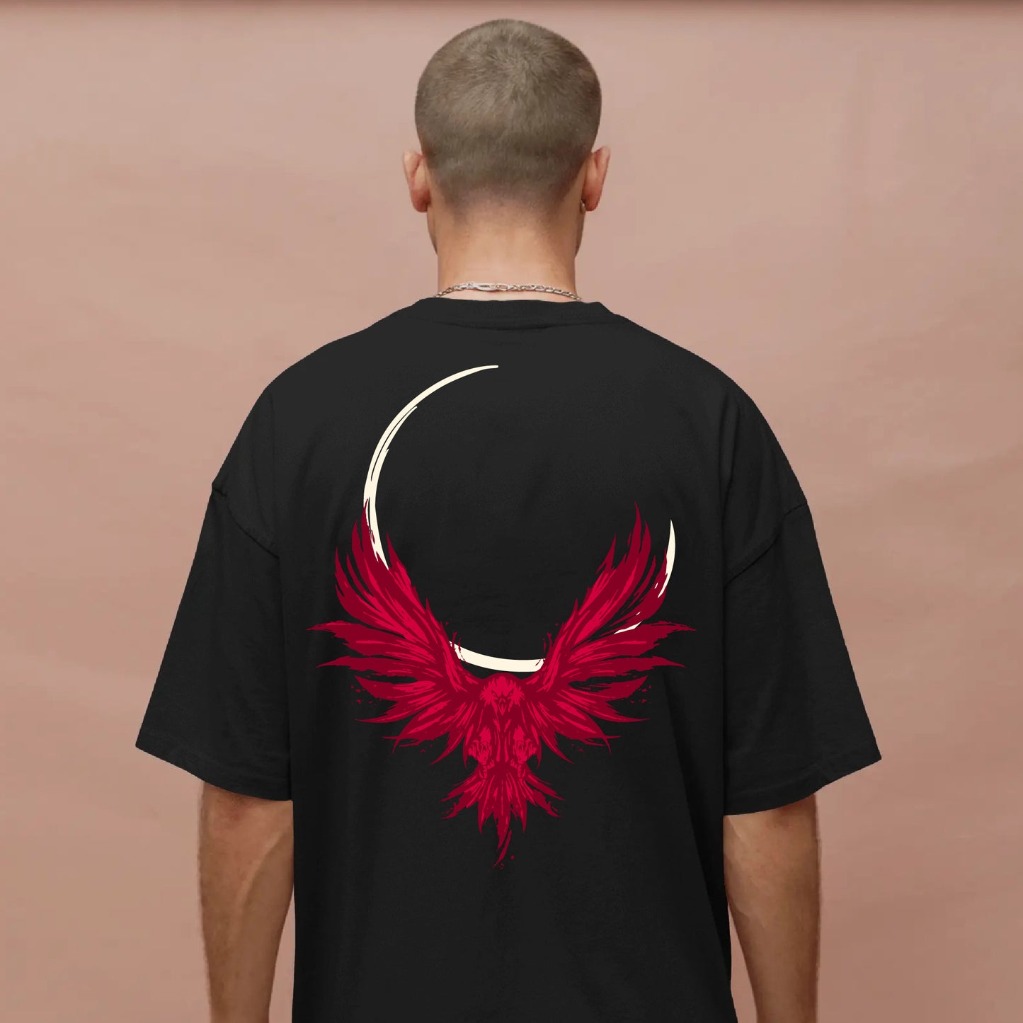 Crimson Wing Oversized Tee