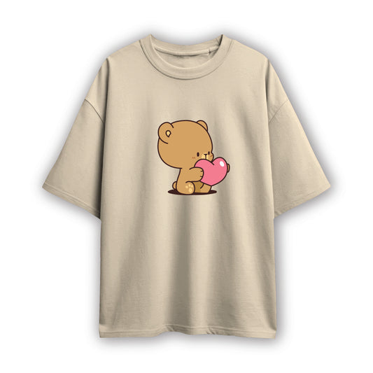 Cute bear couple oversized tee (2 T-Shirt)