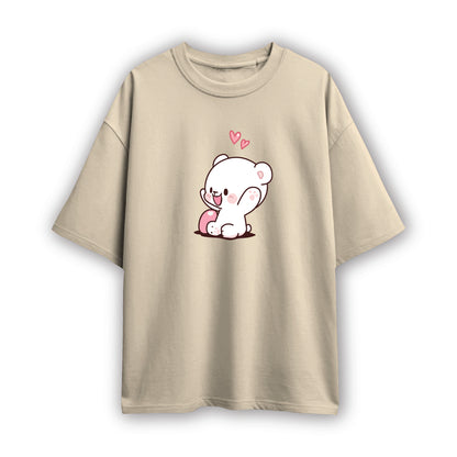 Cute bear couple oversized tee (2 T-Shirt)