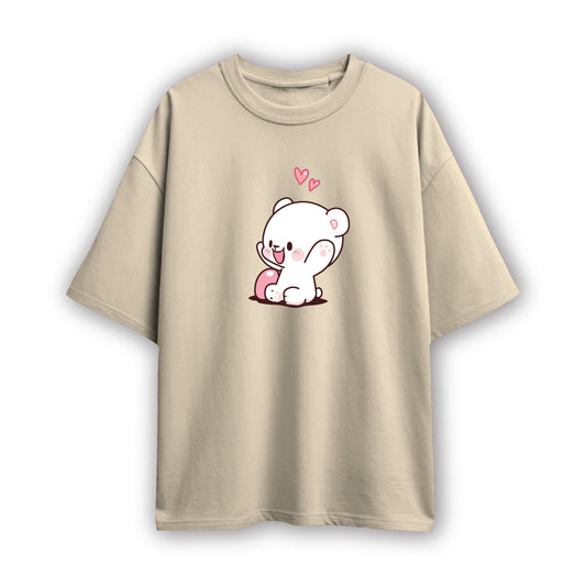 Cute bear couple oversized tee (2 T-Shirt)