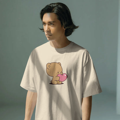 Cute bear couple oversized tee (2 T-Shirt)