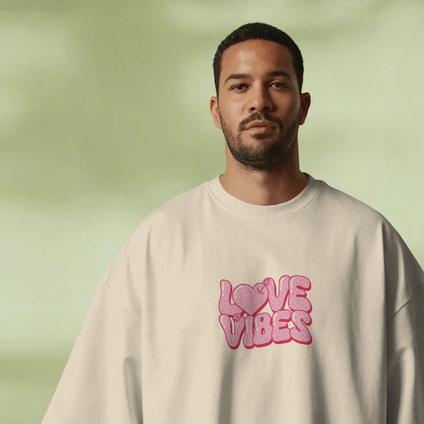 love vibes couple oversized tshirt