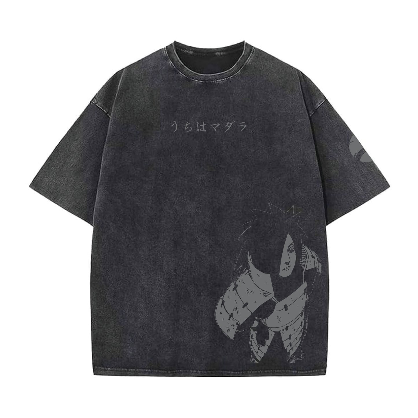 madara uchiha acid wash oversized t shirt