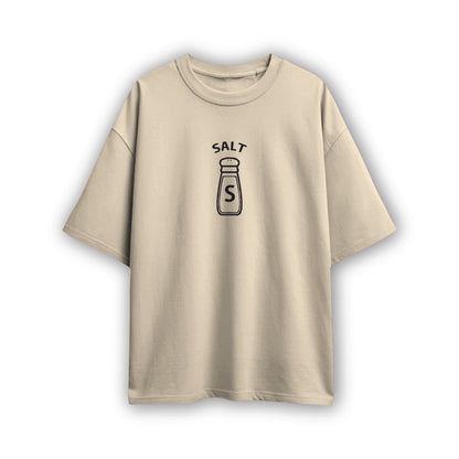 salt and pepper couple oversized tshirt(2 tees)