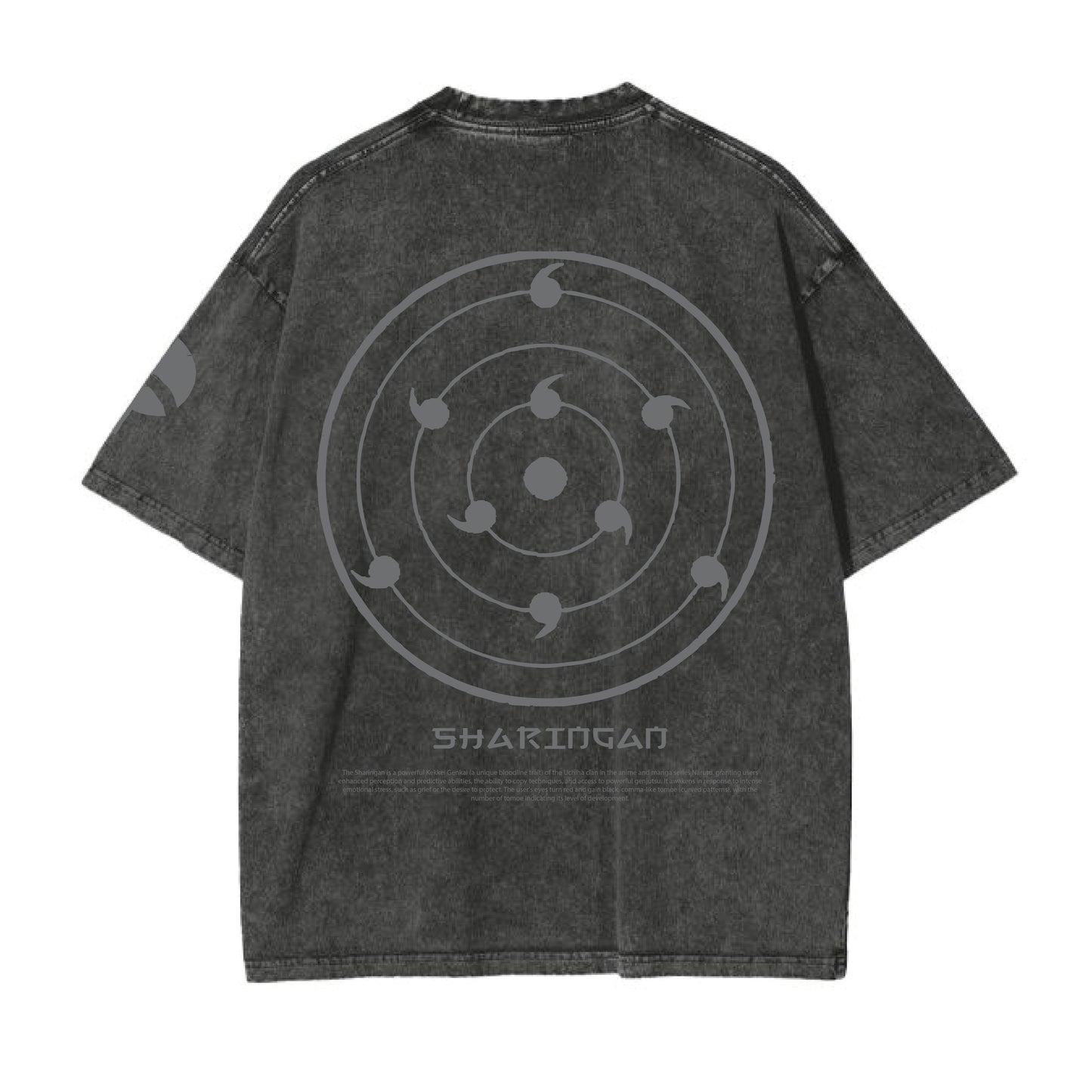 madara uchiha acid wash oversized t shirt