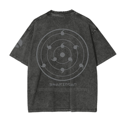 madara uchiha acid wash oversized t shirt