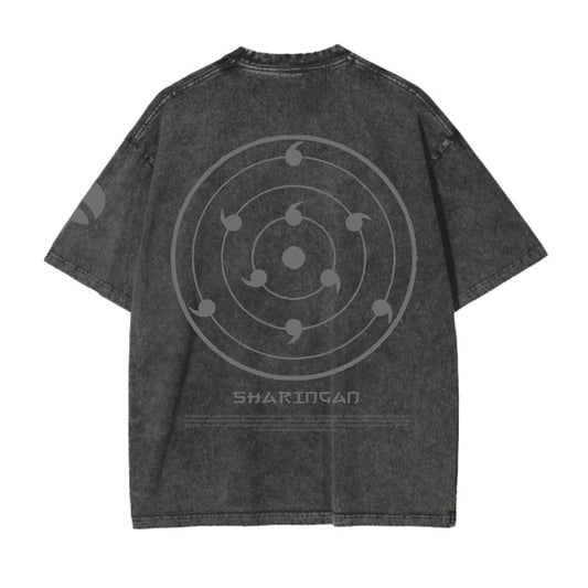 madara uchiha acid wash oversized t shirt
