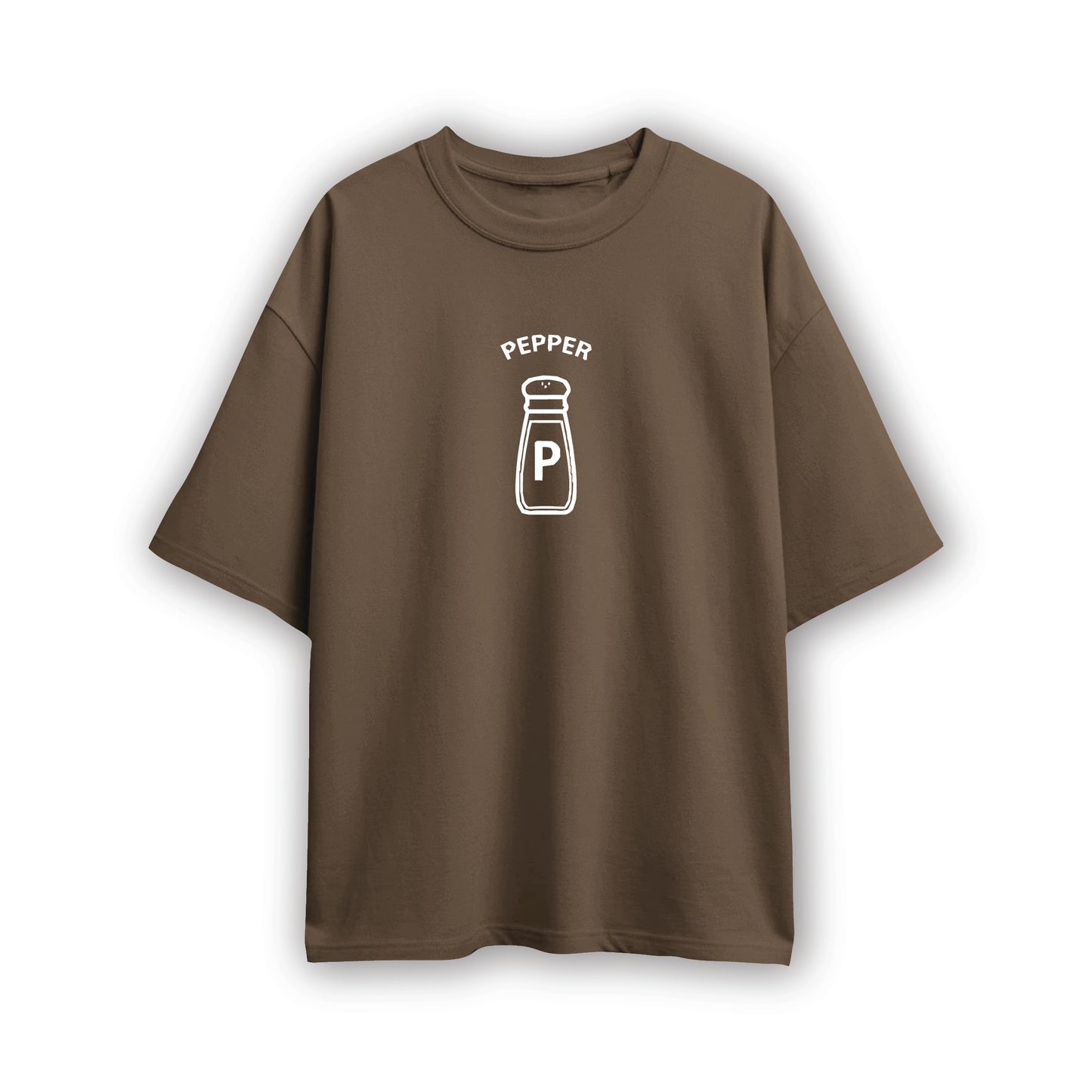 salt and pepper couple oversized tshirt(2 tees)