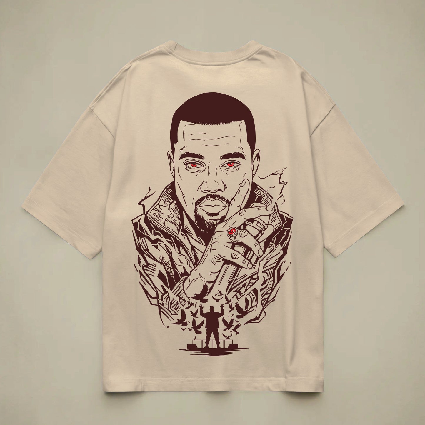 kanye west oversized t shirt