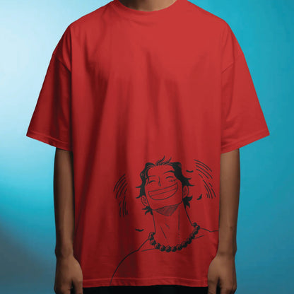 one piece ace minimalist oversized t shirt