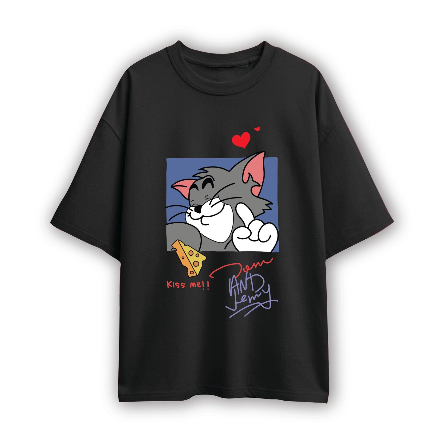 tom and jerry couple oversized t shirt(2 tees)