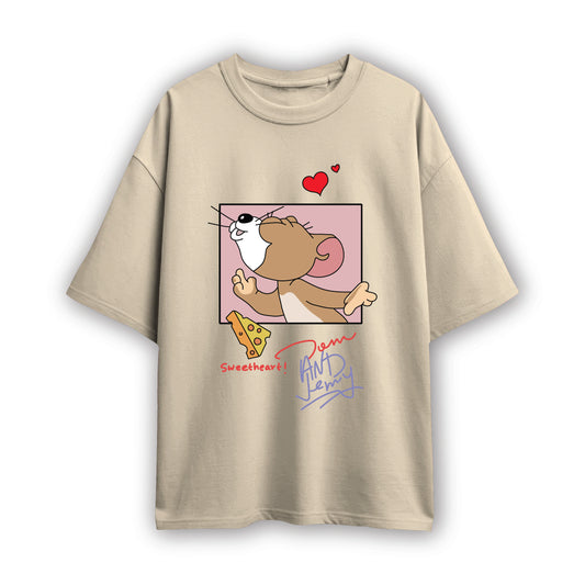tom and jerry couple oversized t shirt(2 tees)
