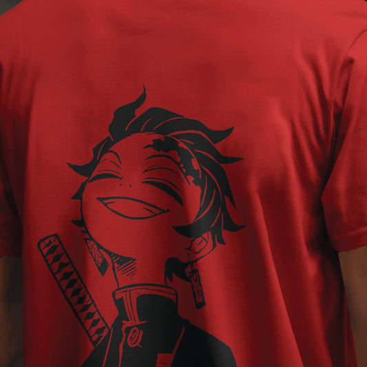 demon slayer tanjiro minimalist oversized t shirt