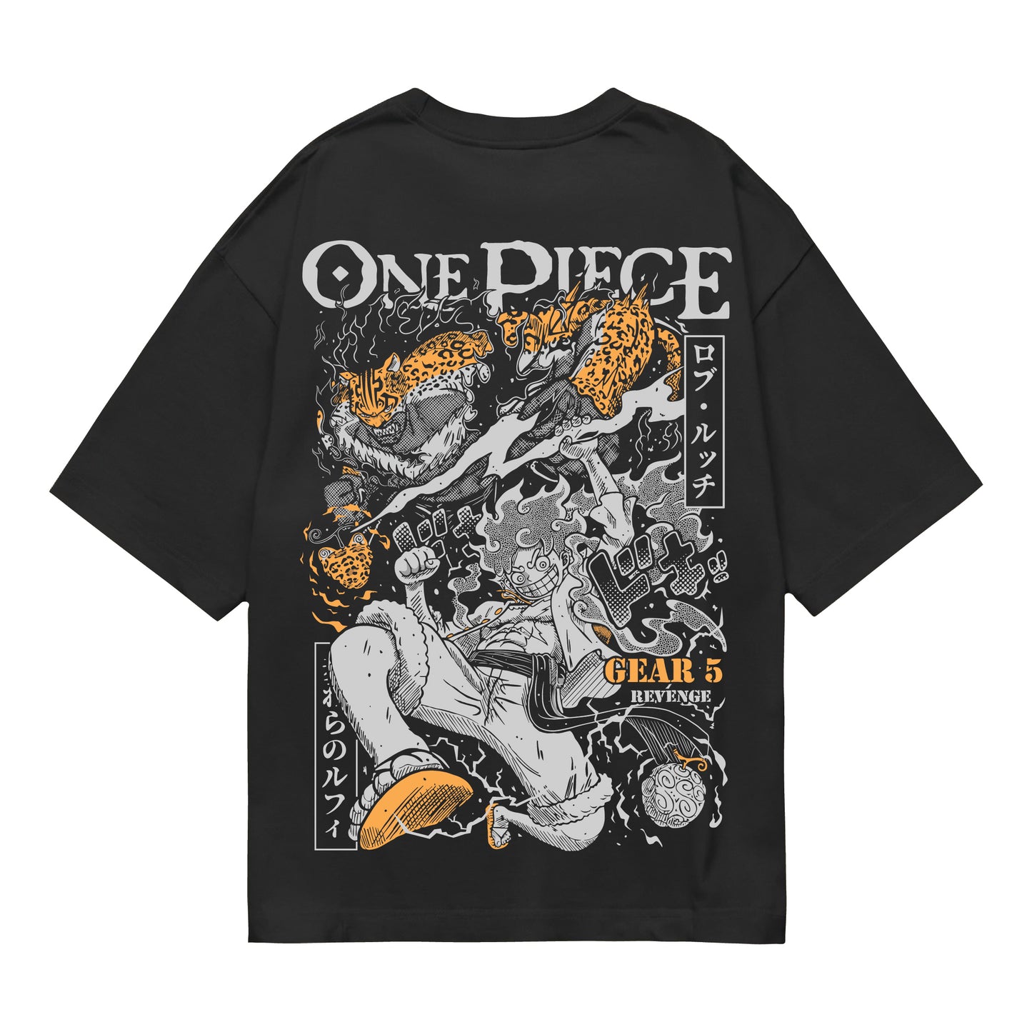 one piece luffy gear 5 oversized t shirt