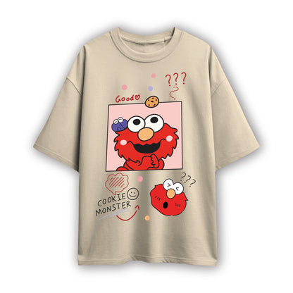 cookie monster couple oversized t shirt( 2 tees)