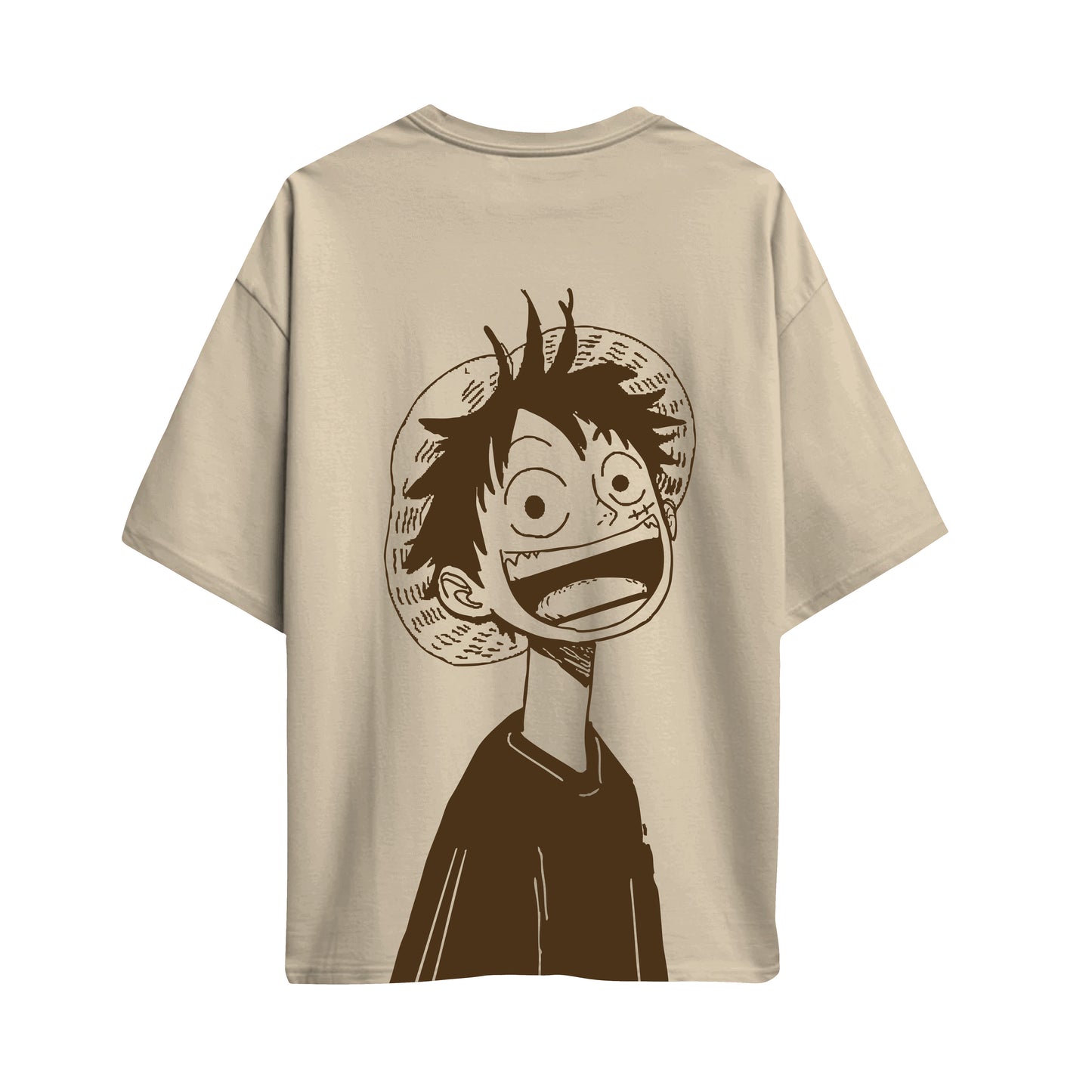 one piece luffy minimalist oversized t shirt