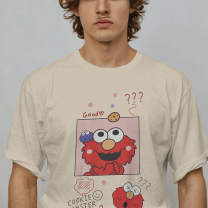 cookie monster couple oversized t shirt( 2 tees)