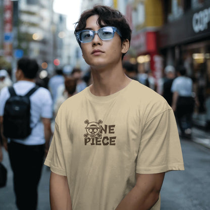 one piece luffy minimalist oversized t shirt