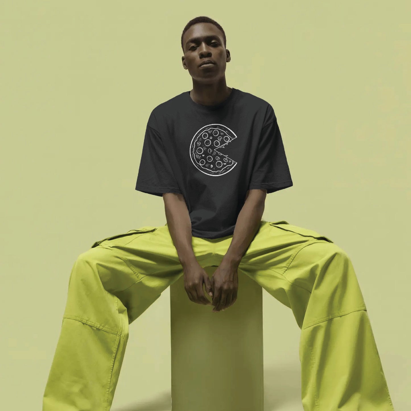 pizza couple oversized t shirt( 2 tees)