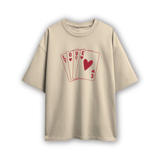 love card couple oversized tshirt( 2 tees)