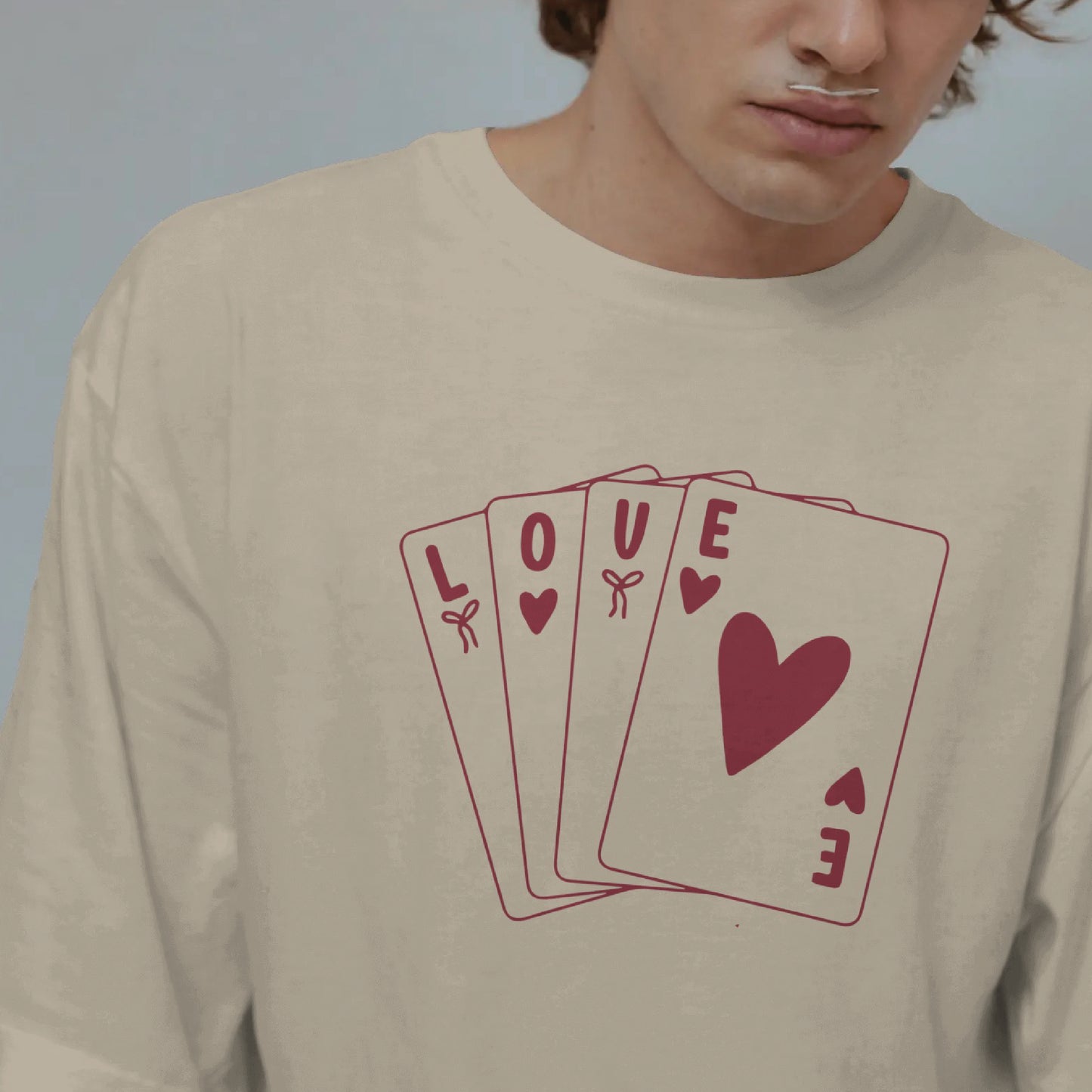 love card couple oversized tshirt( 2 tees)