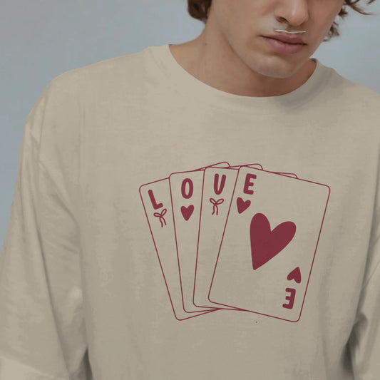 love card couple oversized tshirt( 2 tees)