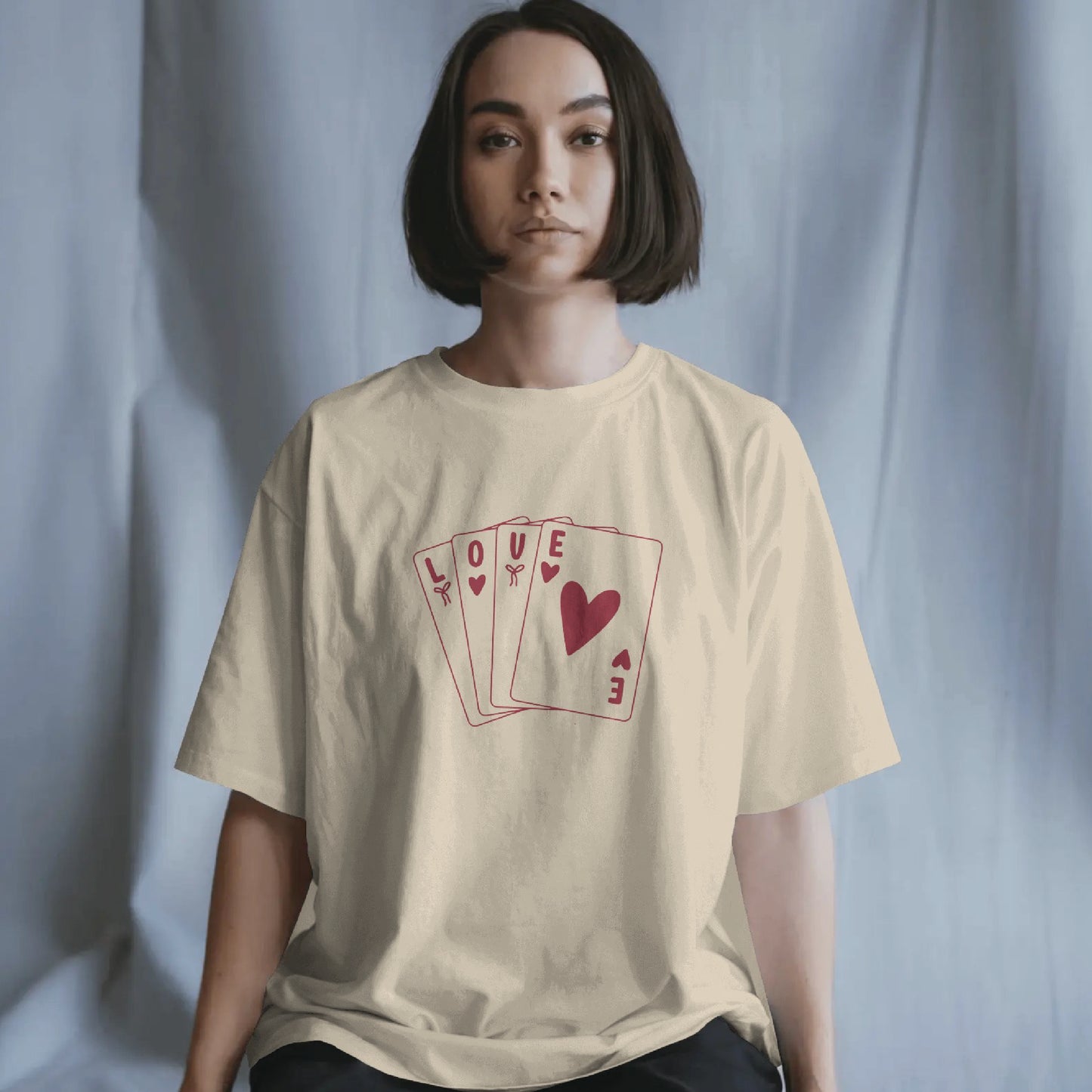 love card couple oversized tshirt( 2 tees)