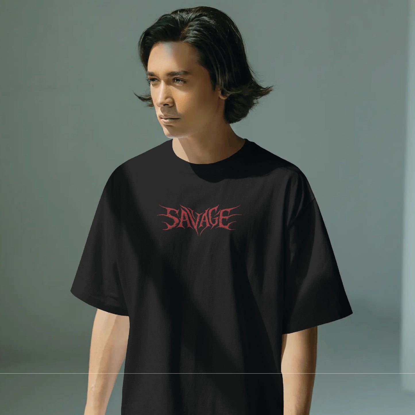 savage demon oversized t shirt