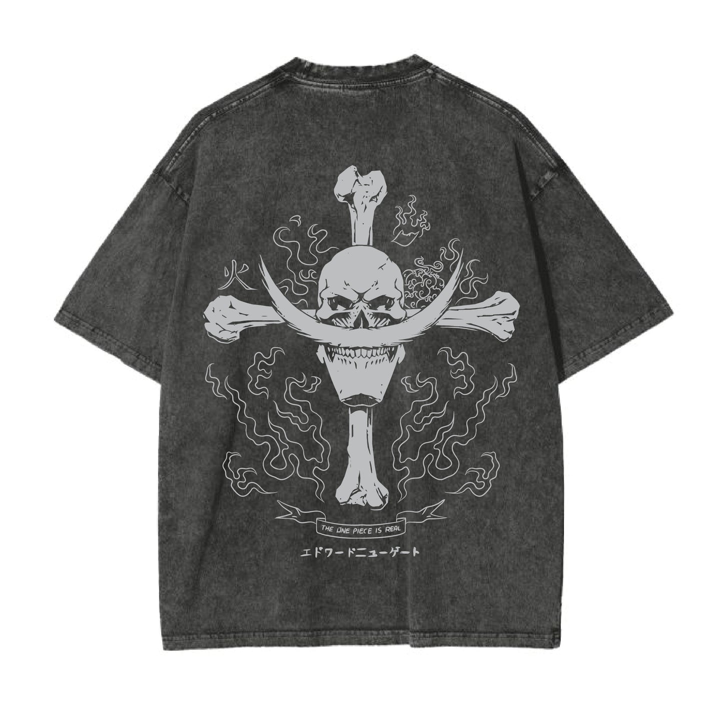 one piece Portgas D. Ace and whitebeard oversized t shirt