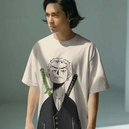 one piece zoro minimalist oversized t shirt