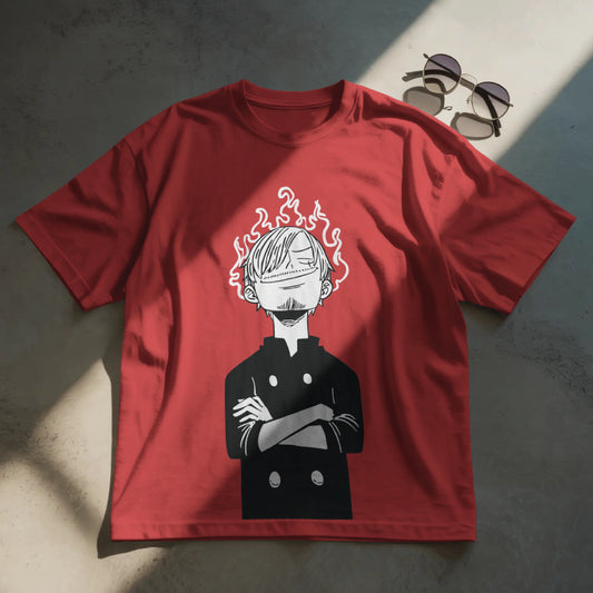 one piece sanji minimalist oversized t shirt