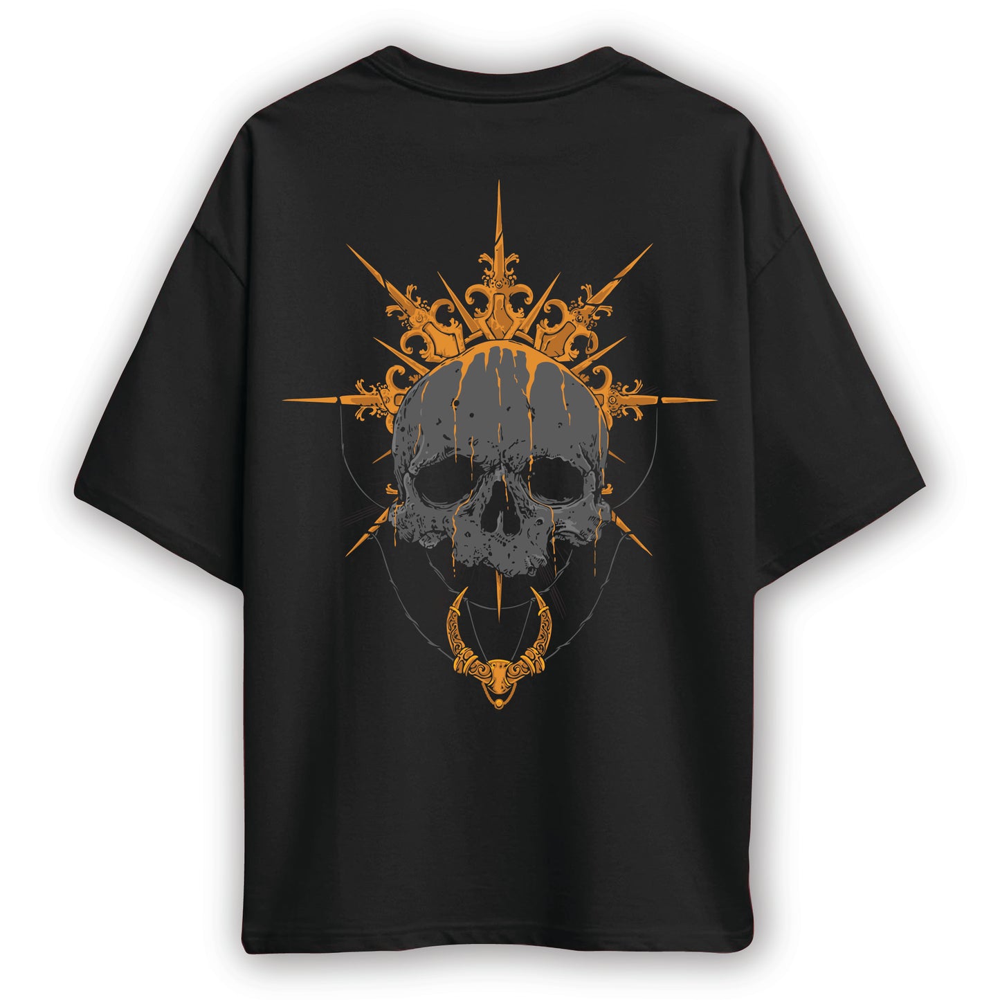 abstract skull oversized t shirt