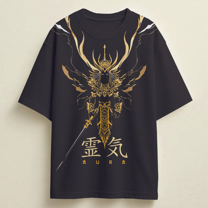 golden samurai spirit oversized  t-shirt