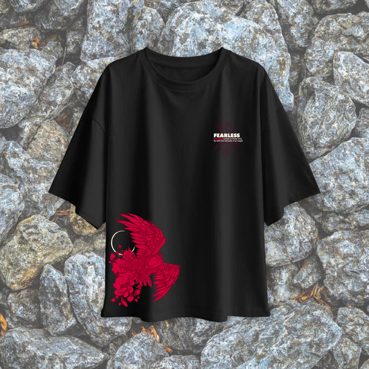 Crimson Wing Oversized Tee