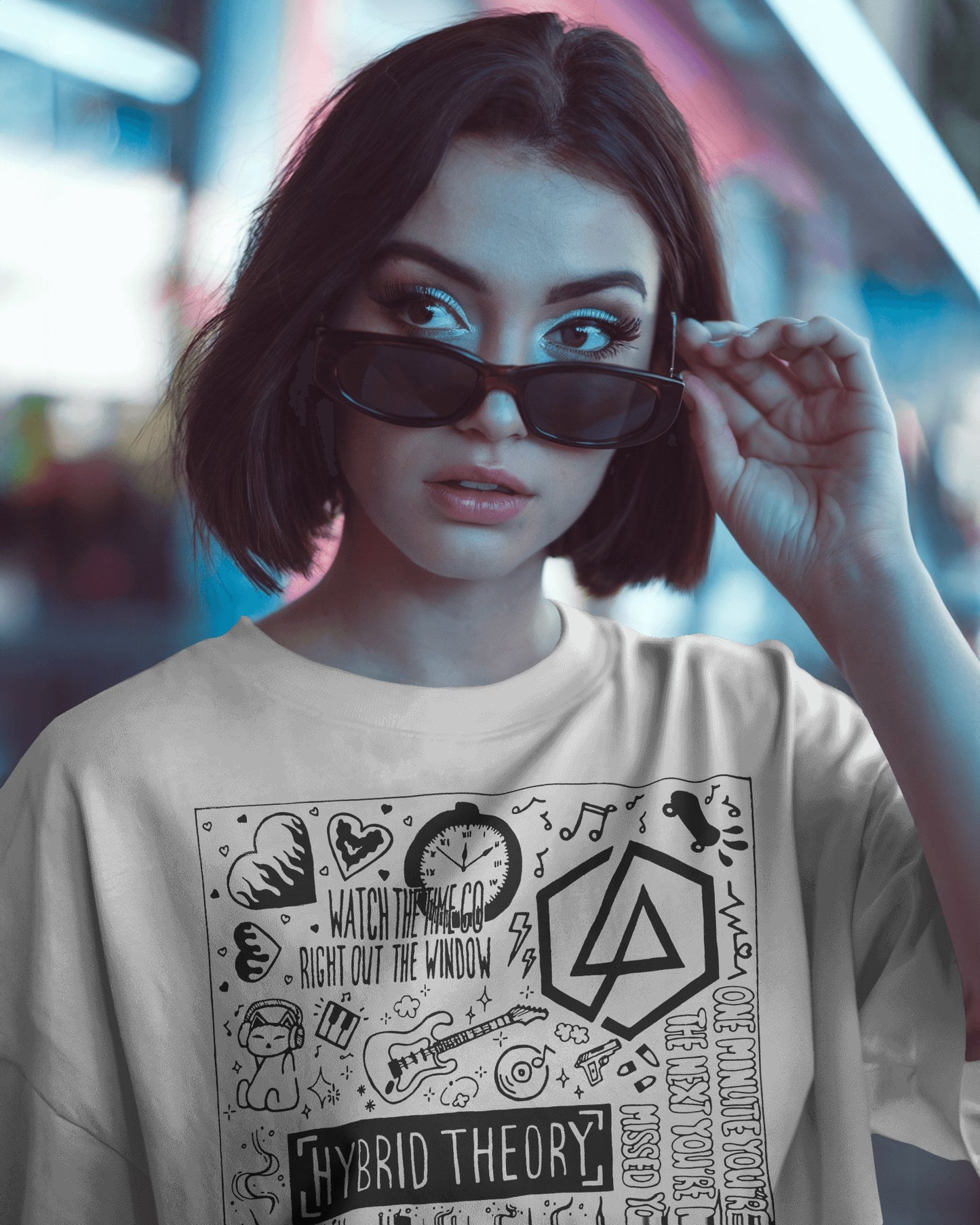 Linkin Park: Doodled Oversized Tee