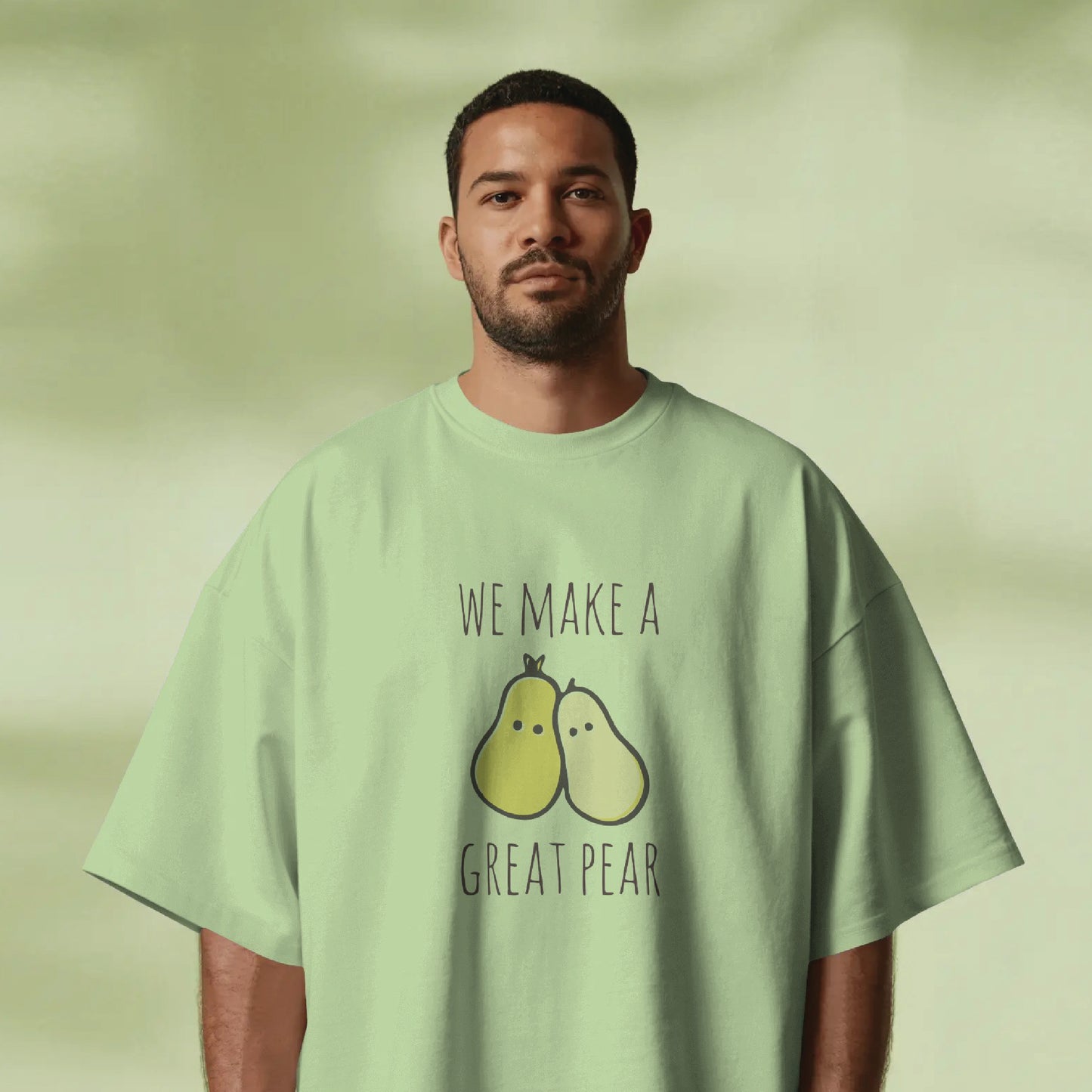 we make a great pear couple tee(2 t-shirt)