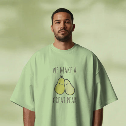 we make a great pear couple tee(2 t-shirt)