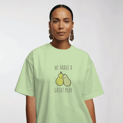 we make a great pear couple tee(2 t-shirt)