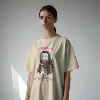 where i go trouble follows t shirt(2 couple tee)